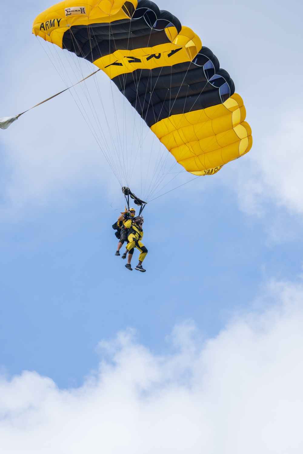 The U.S. Army Parachute Team celebrates community partners in tandem event