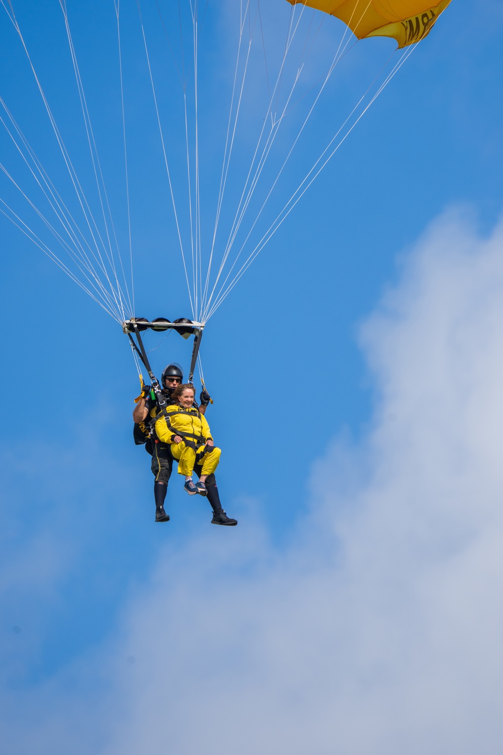 The U.S. Army Parachute Team celebrates community partners in tandem event