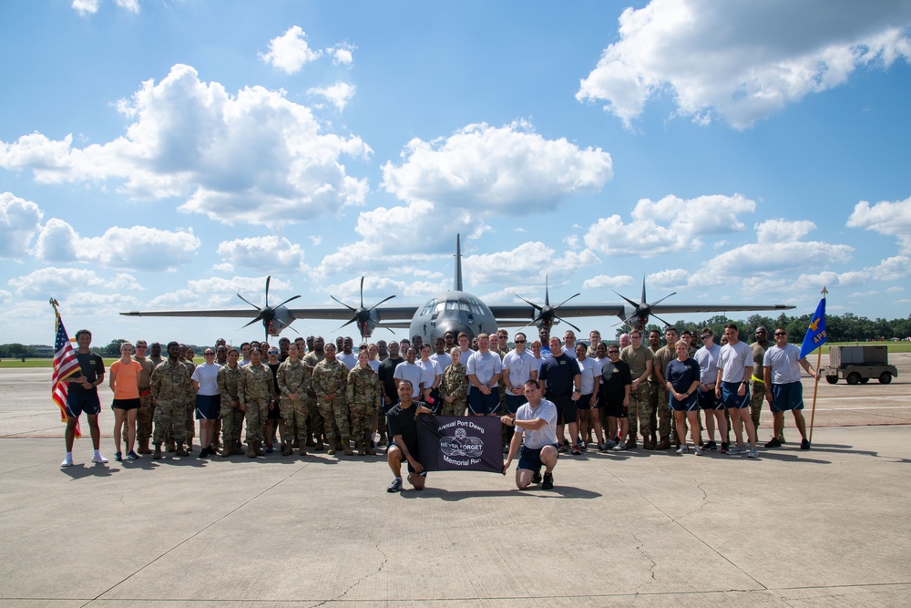 41st Aerial Port Squadron participates in Port Dawg Memorial Run