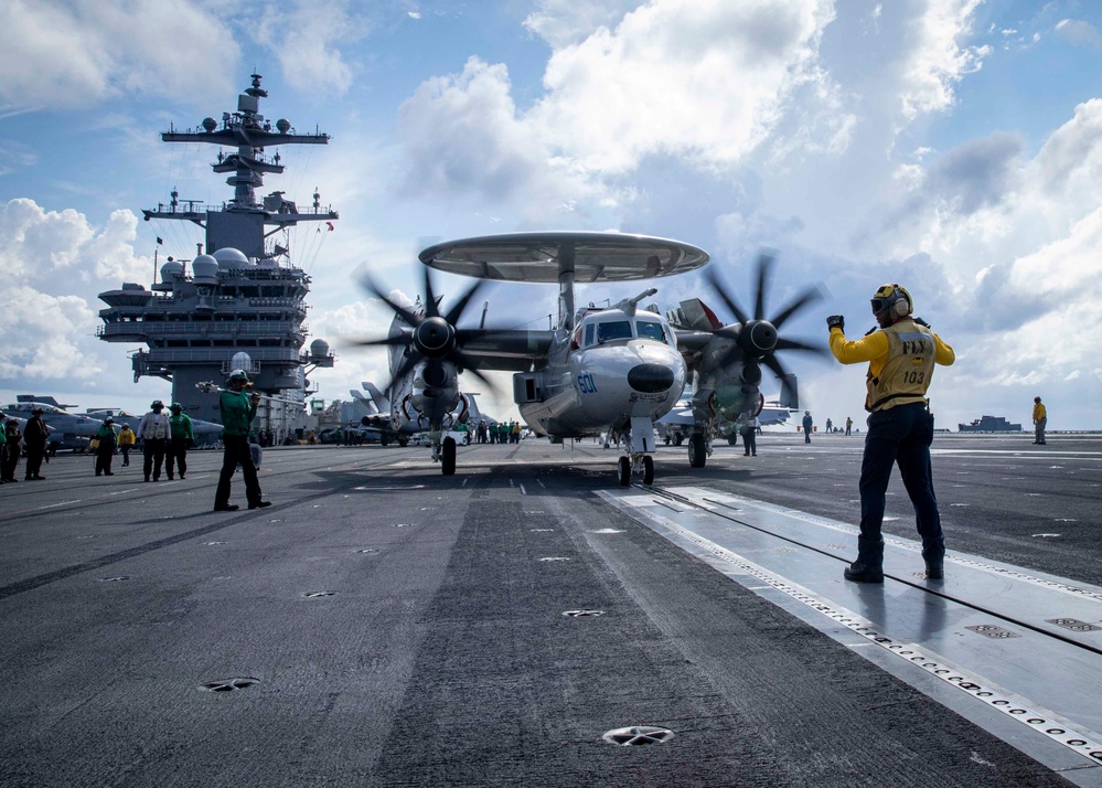 Flight operations aboard USS George H.W. Bush (CVN 77) during COMPTUEX