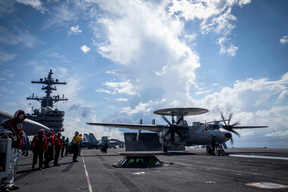 Flight operations aboard USS George H.W. Bush (CVN 77) during COMPTUEX