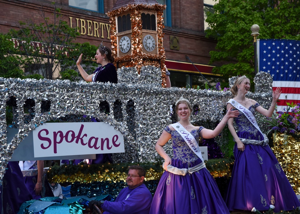 The Spokane Lilac Festival’s Armed Forces Torchlight Parade celebrates military community