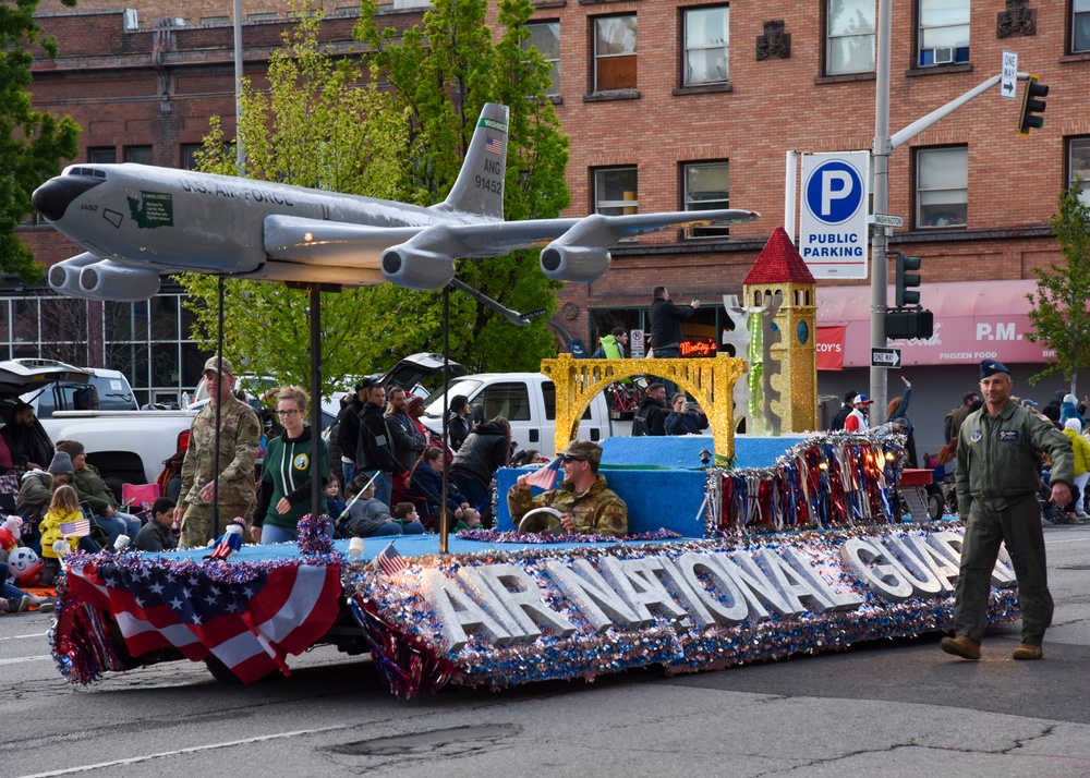 The Spokane Lilac Festival’s Armed Forces Torchlight Parade celebrates military community