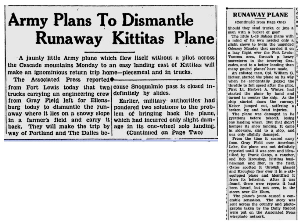 The unusual story of the first unmanned flight at Gray Army Airfield