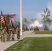 2/11 ABN's First Commander stands with Color Guard during honors
