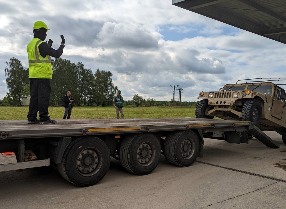 APS-2 vehicles, equipment sets return from DEFENDER-Europe 22