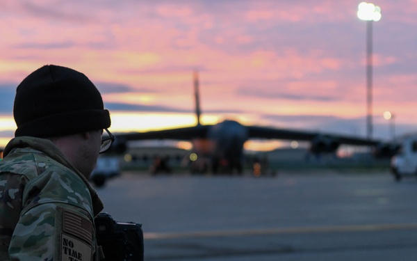 B-52H at sunrise