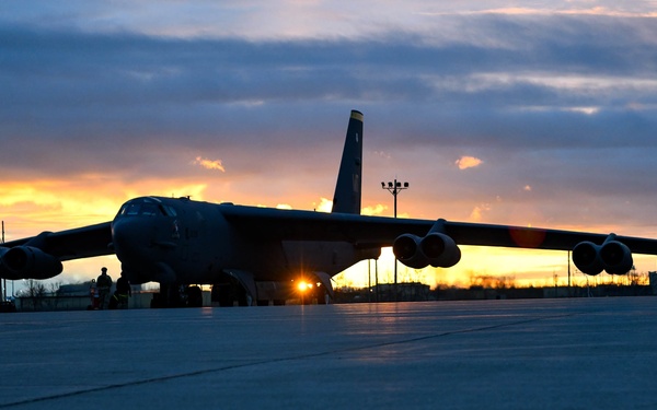B-52H at sunrise