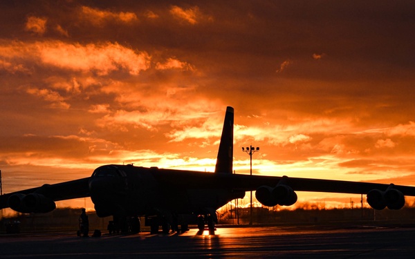 B-52H at sunrise