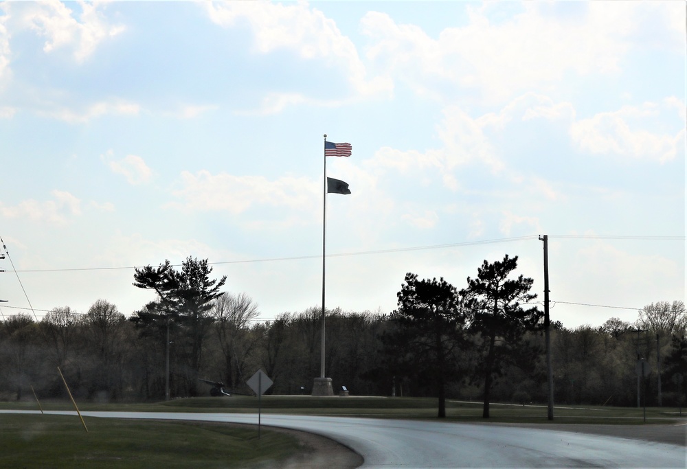 American Flag and Fort McCoy