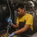 USS George H.W. Bush (CVN 77) Sailors Works in the Scullery
