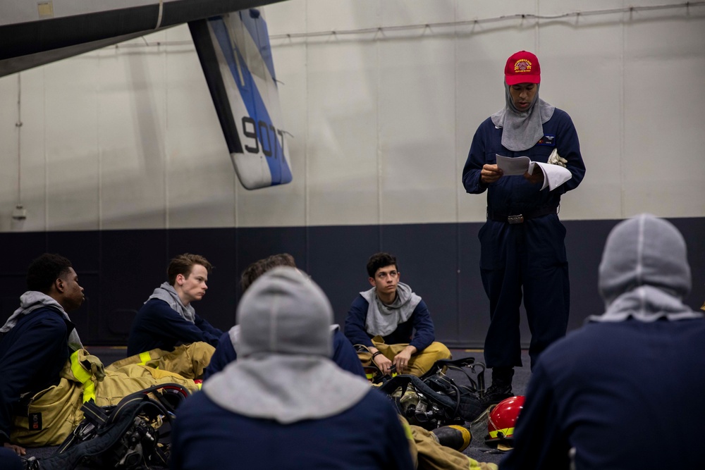 USS George H.W. Bush (CVN 77) Sailors Simulate General Quarters