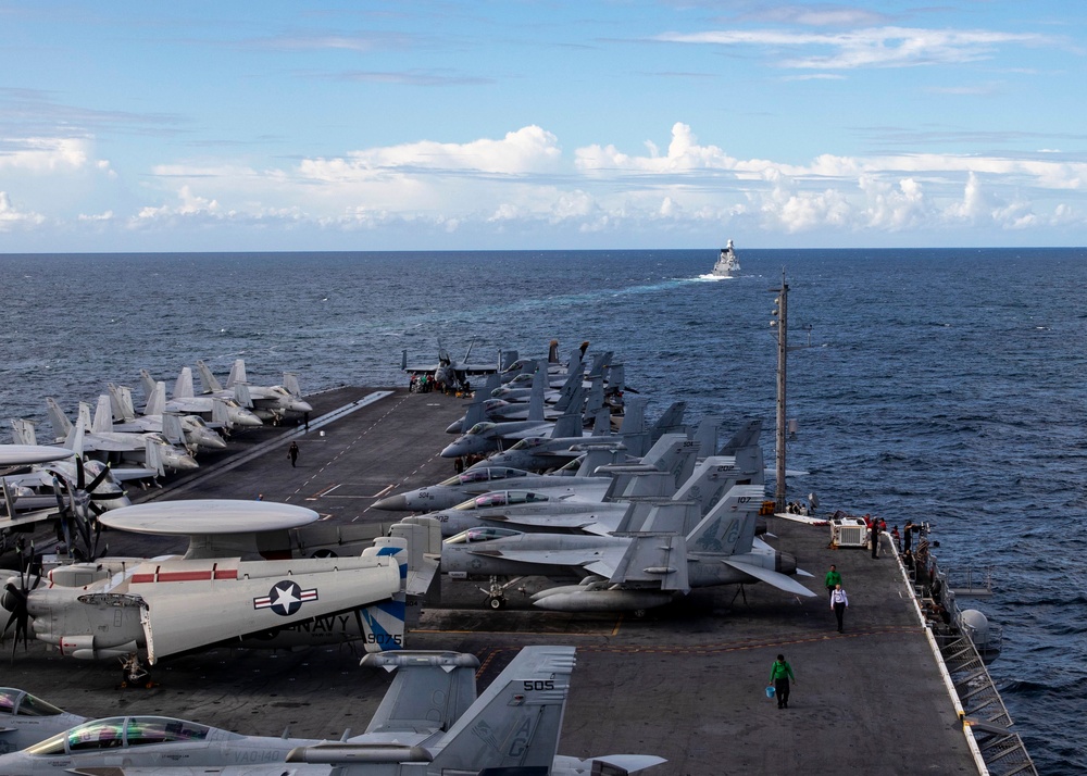 USS George H.W. Bush (CVN 77) Participates in Straits Transit Training Event