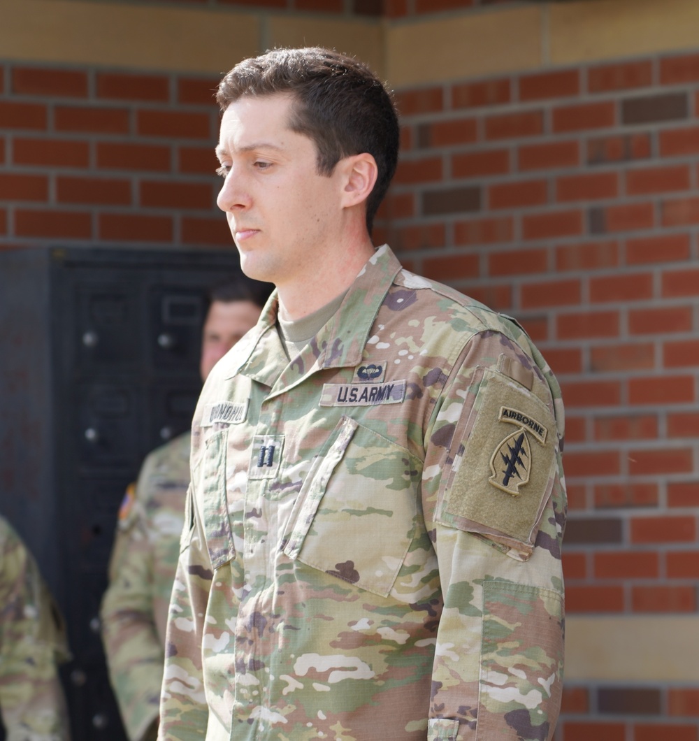 Cpt. Daniel Donohue, 98th Civil Affairs Battalion (SO)(A), Receives the Soldier’s Medal for Rescuing a Mother and her Child at Topsail Beach, North Carolina