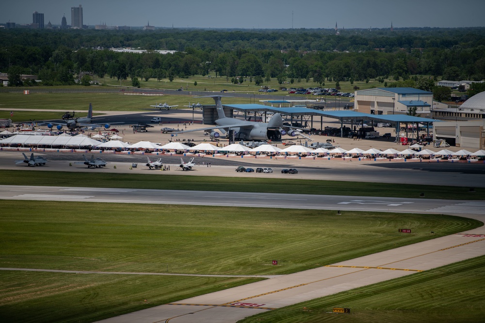 Thunderbirds practice before 2022 Fort Wayne Air Show