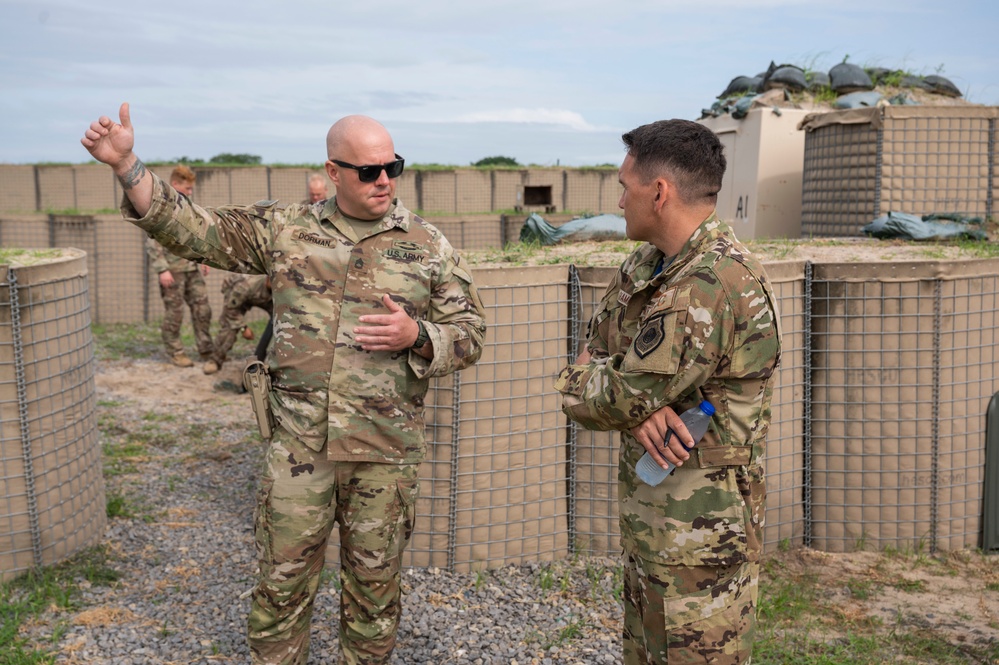 U.S. Air Force Col. Jason Chambers, 449th Air Expeditionary Group commander visits Camp Simba, Kenya