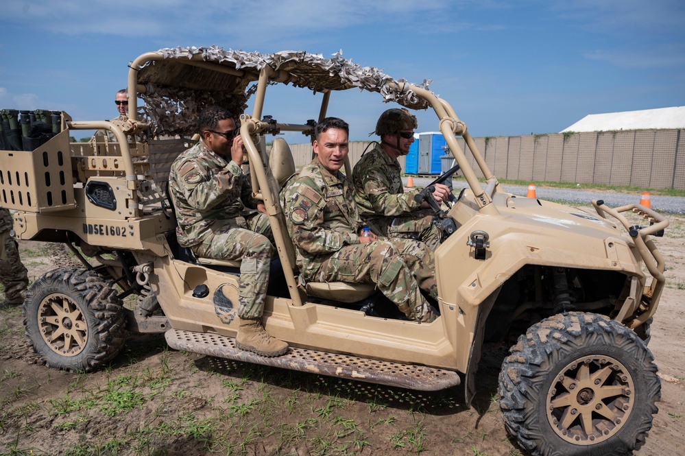 U.S. Air Force Col. Jason Chambers, 449th Air Expeditionary Group commander visits Camp Simba, Kenya