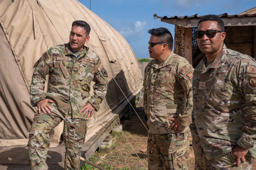 U.S. Air Force Col. Jason Chambers, 449th Air Expeditionary Group commander visits Manda Bay Airfield, Kenya