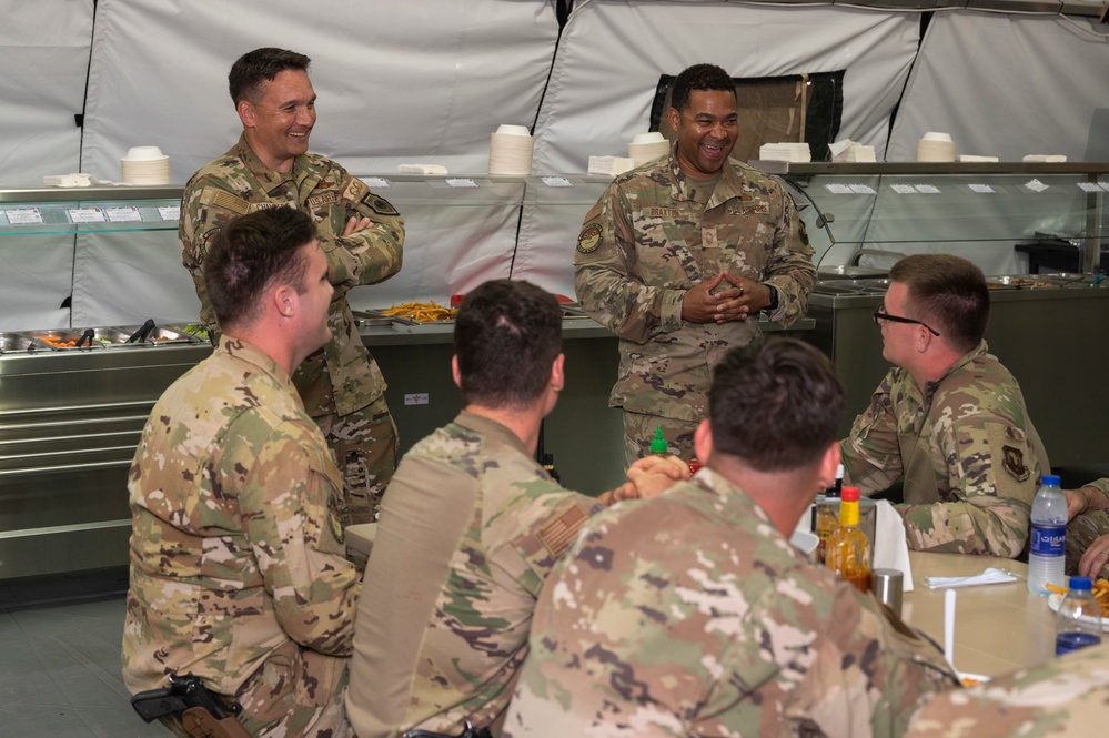 U.S. Air Force Col. Jason Chambers, 449th Air Expeditionary Group commander visits Camp Simba, Kenya