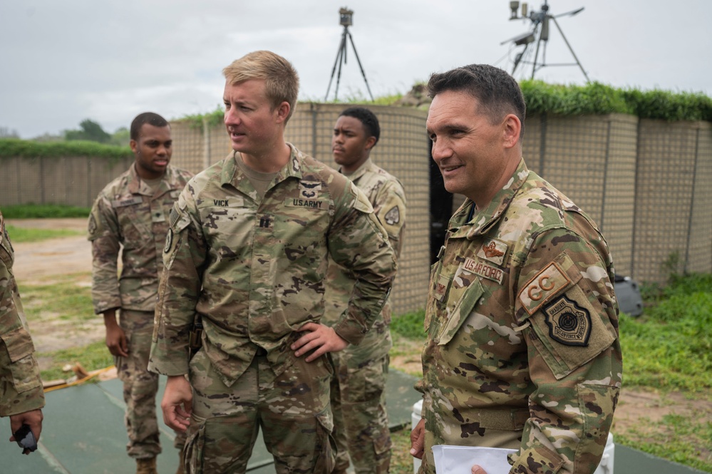 U.S. Air Force Col. Jason Chambers, 449th Air Expeditionary Group commander visits Manda Bay Airfield, Kenya