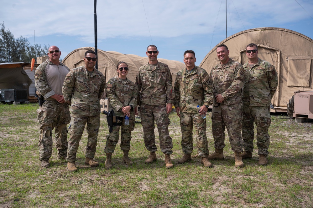 U.S. Air Force Col. Jason Chambers, 449th Air Expeditionary Group commander visits Camp Simba, Kenya