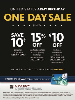MILITARY STAR Celebrates U.S. Army’s Birthday with One-Day-Only Savings