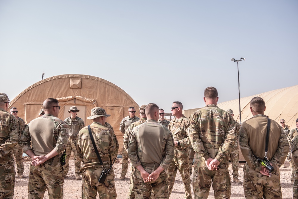 U.S. Air Force fire protection specialists conduct fire engine push ceremony at Nigerien Air Base 201, Niger