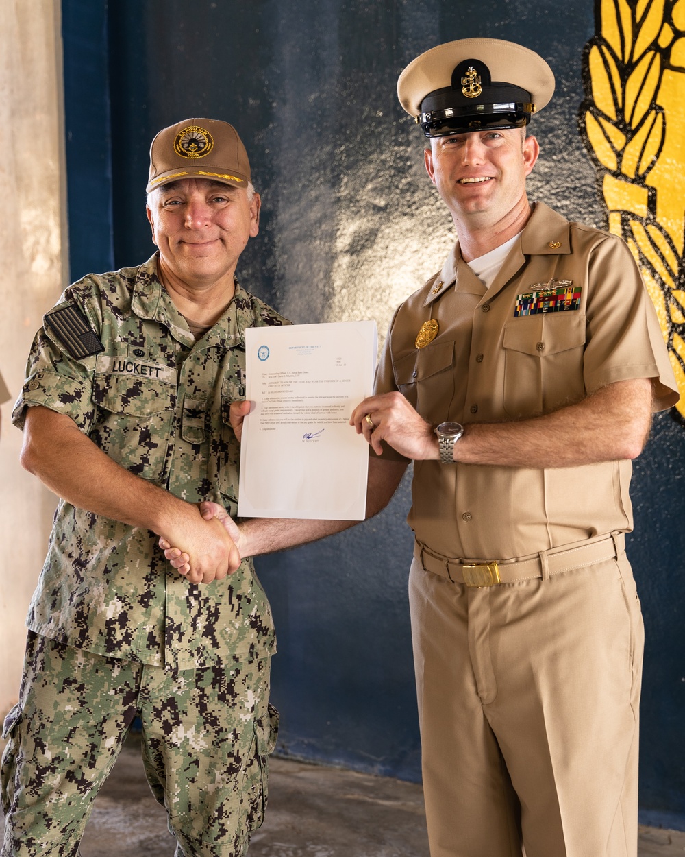 Senior Chief Pinning at U.S. Naval Base Guam