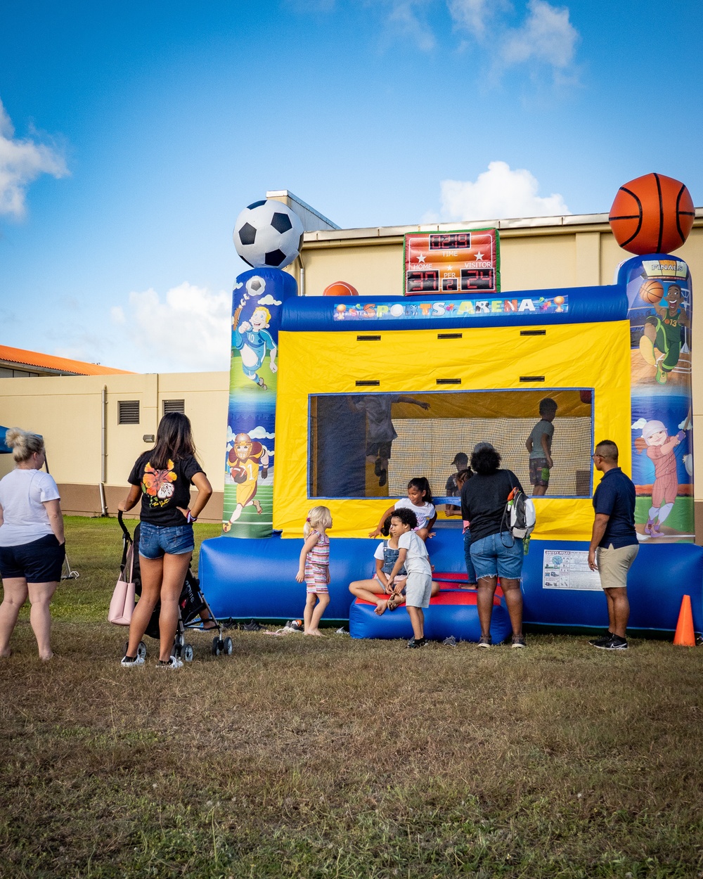 Families Turn Up for Jump House Carnival at Naval Base Guam