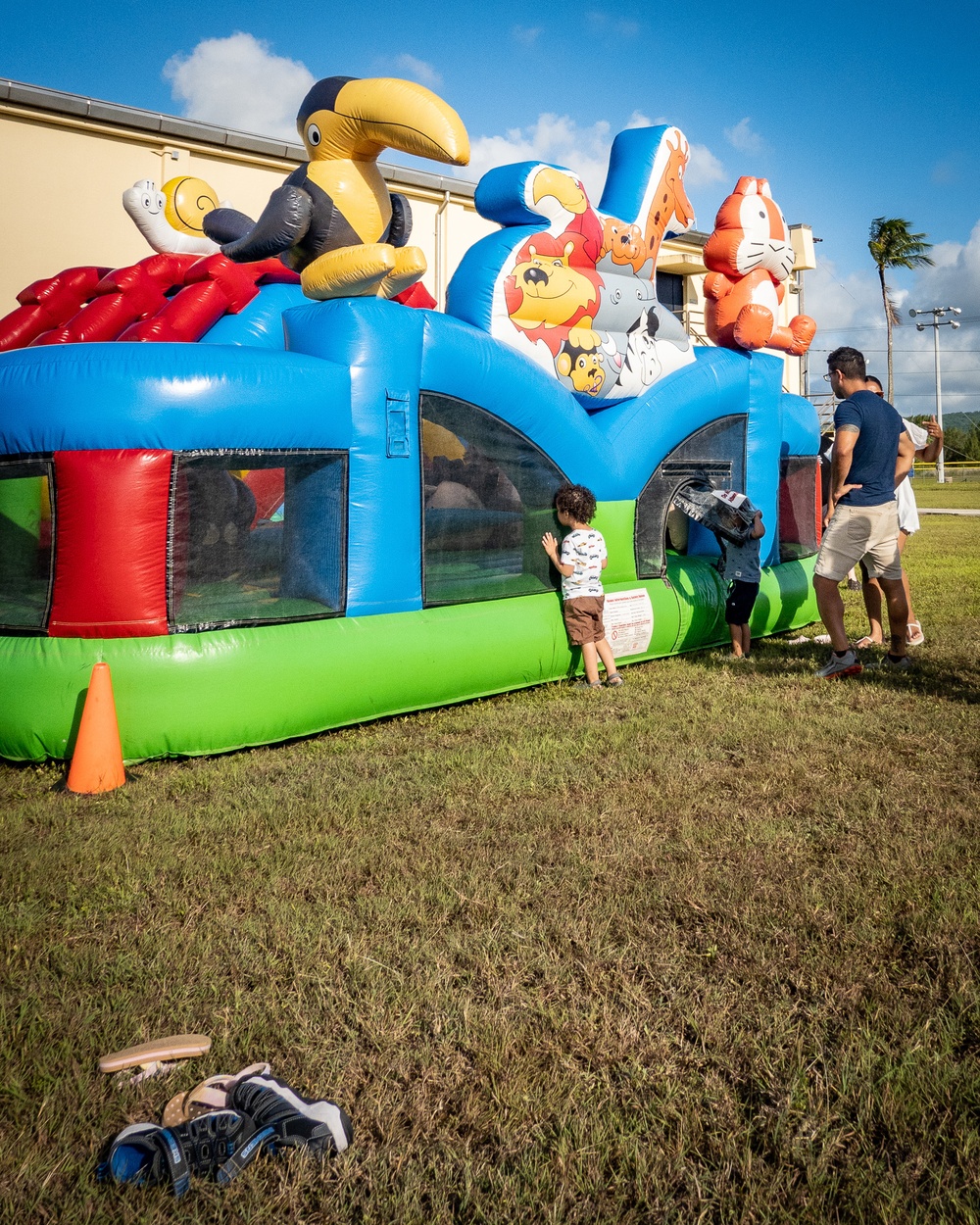 Families Turn Up for Jump House Carnival at Naval Base Guam