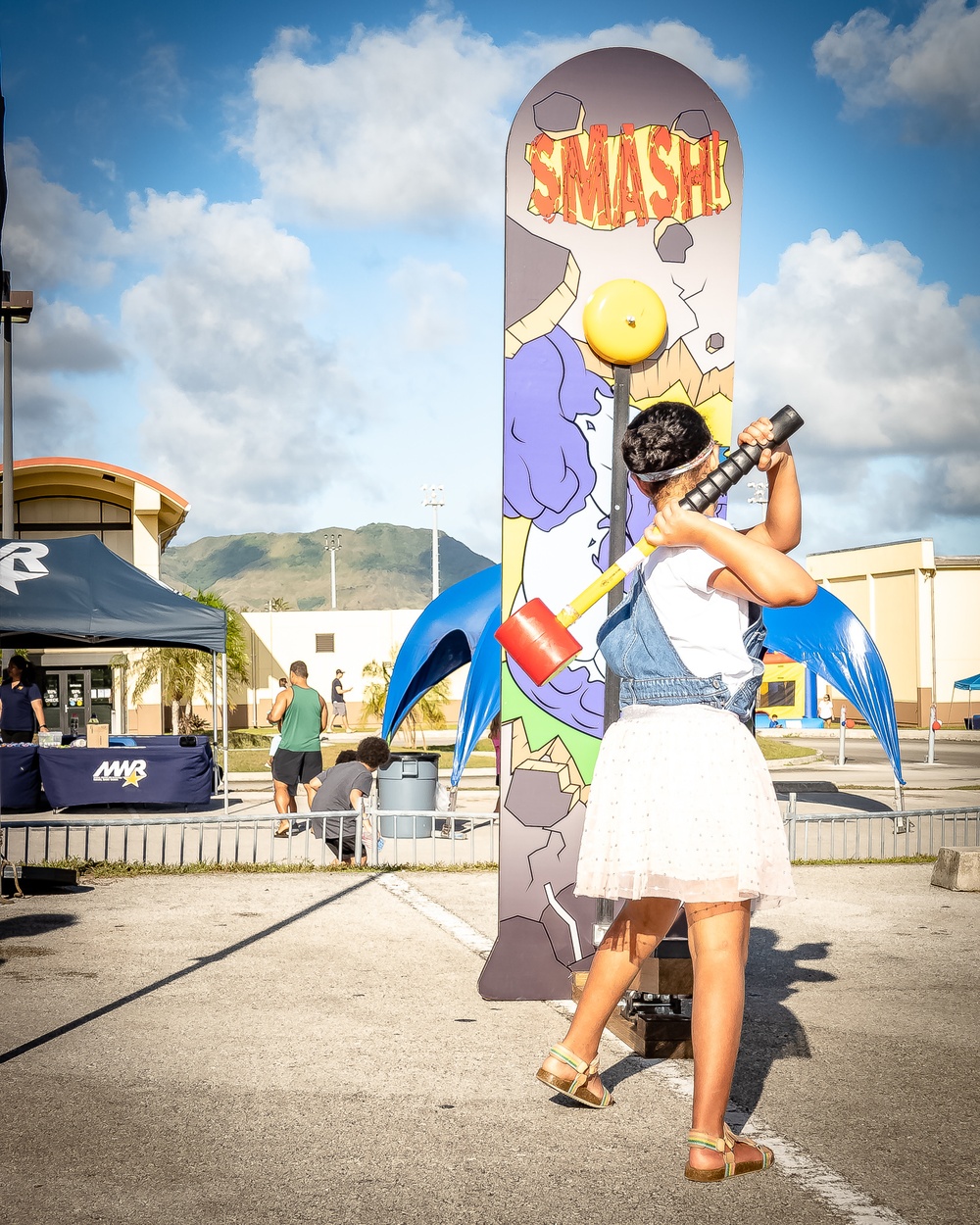 Families Turn Up for Jump House Carnival at Naval Base Guam