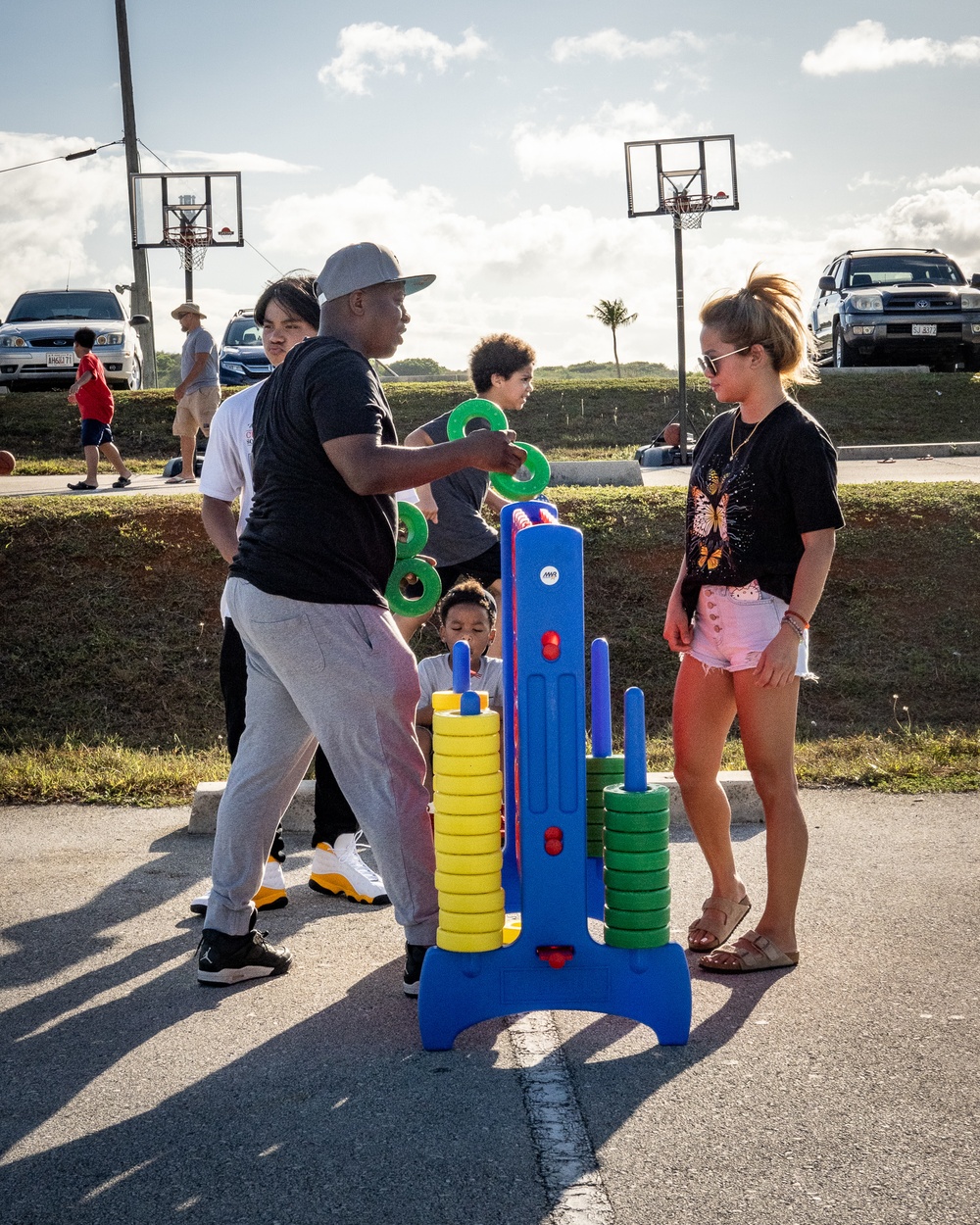 Families Turn Up for Jump House Carnival at Naval Base Guam