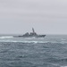 USS Decatur Approaches USS Nimitz For Fueling-At-Sea