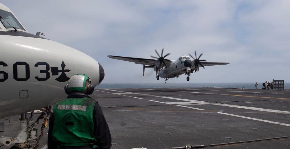 A C-2 Greyhound Prepares To Make An Arrested Gear Landing