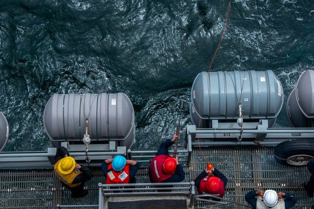 Sailors Do A Fueling-At-Sea