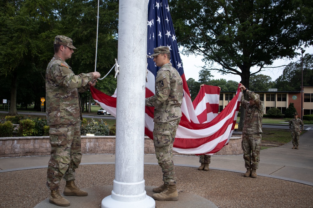 1st Battalion, 222d Aviation Regiment Soldiers Conduct Flag Detail!