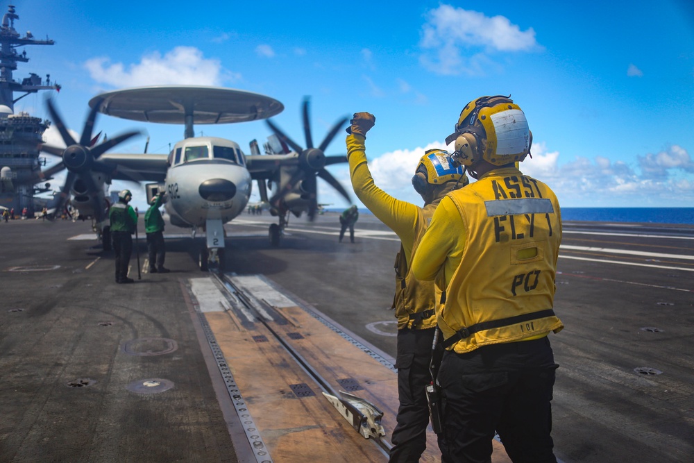 Abraham Lincoln conducts flight operations