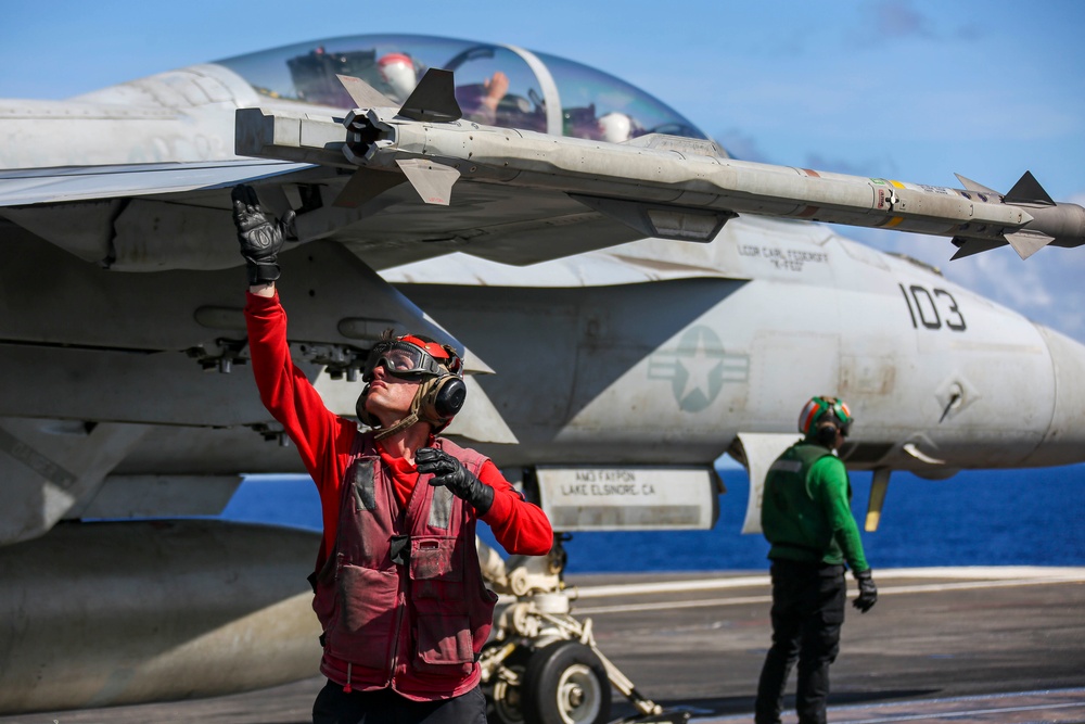 Abraham Lincoln conducts flight operations