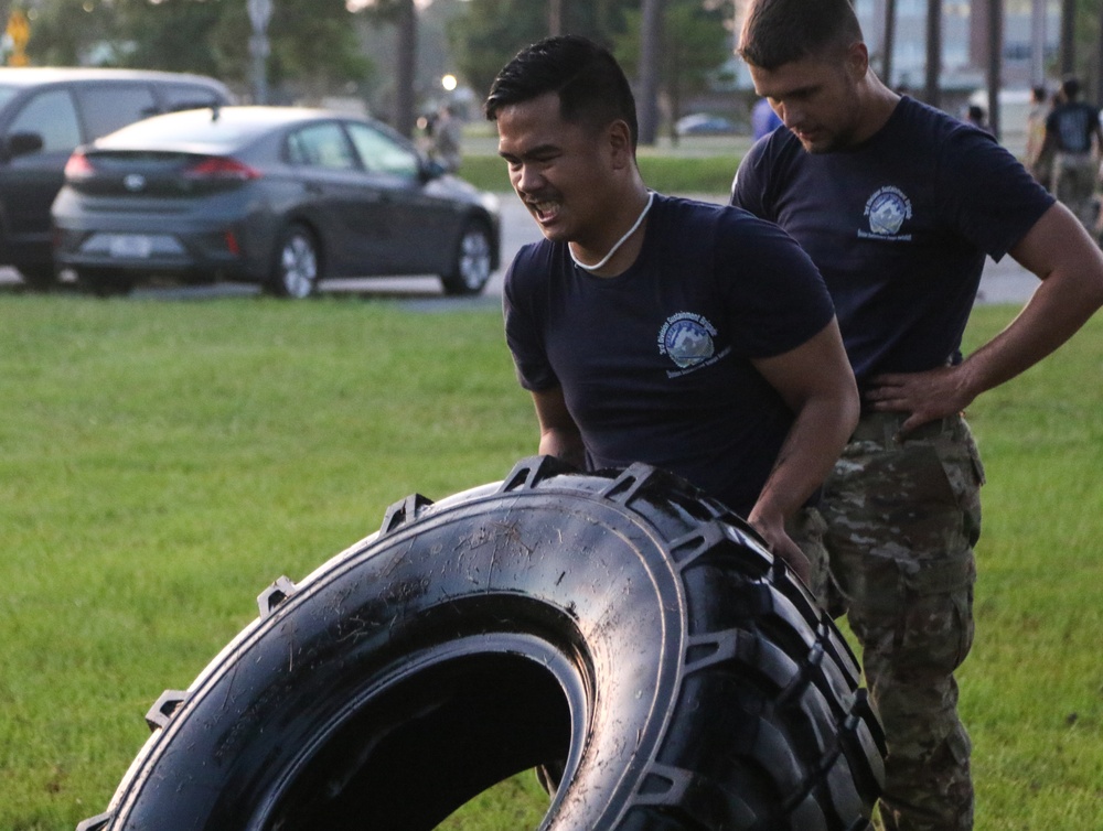 US Army 3rd Infantry Division Soldiers participate in Special Operations Recruiting fitness competition