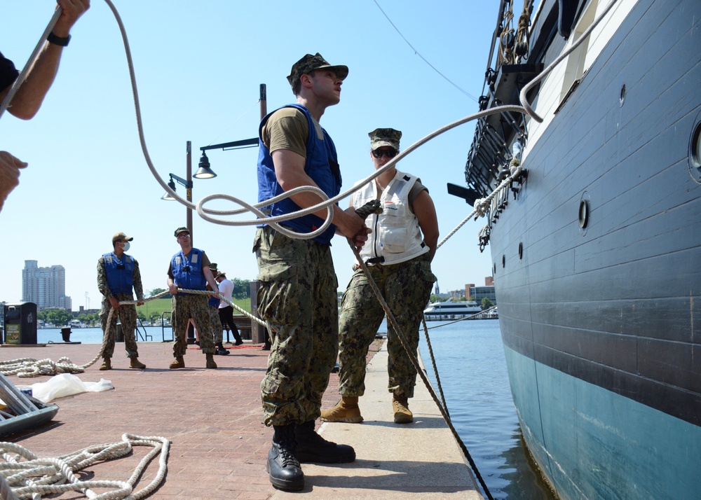 NRC Baltimore Sailors Move Historic Ship to New Berthing