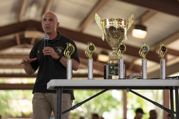 Corrosives and Cornhole: Bliss Garrison combines safety training, Org day