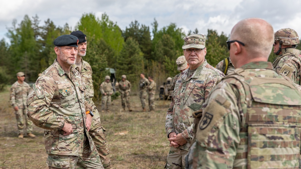 Michigan Senior Leaders visit Soldiers during Summer Shield 2022 in Latvia