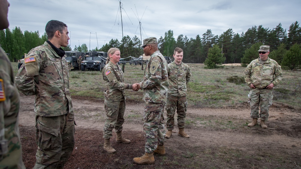 Michigan Senior Leaders visit Soldiers during Summer Shield 2022 in Latvia