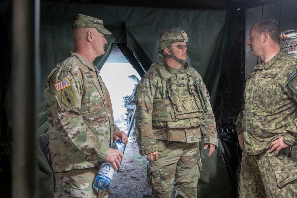 Michigan Senior Leaders visit Soldiers during Summer Shield 2022 in Latvia