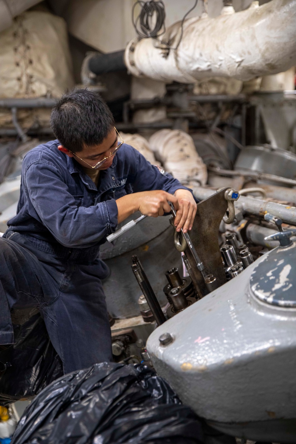 DVIDS - Images - Sailors conduct maintenance on an engine [Image 1 of 6]