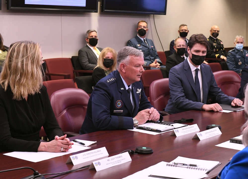 Prime Minister of Canada, Secretary of Defense Visit NORAD and USNORTHCOM