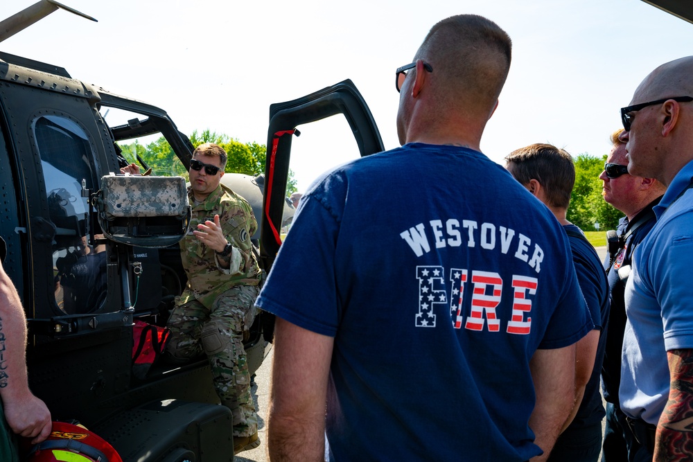 Connecticut Army Aviators Train With Westover AFB Firefighters