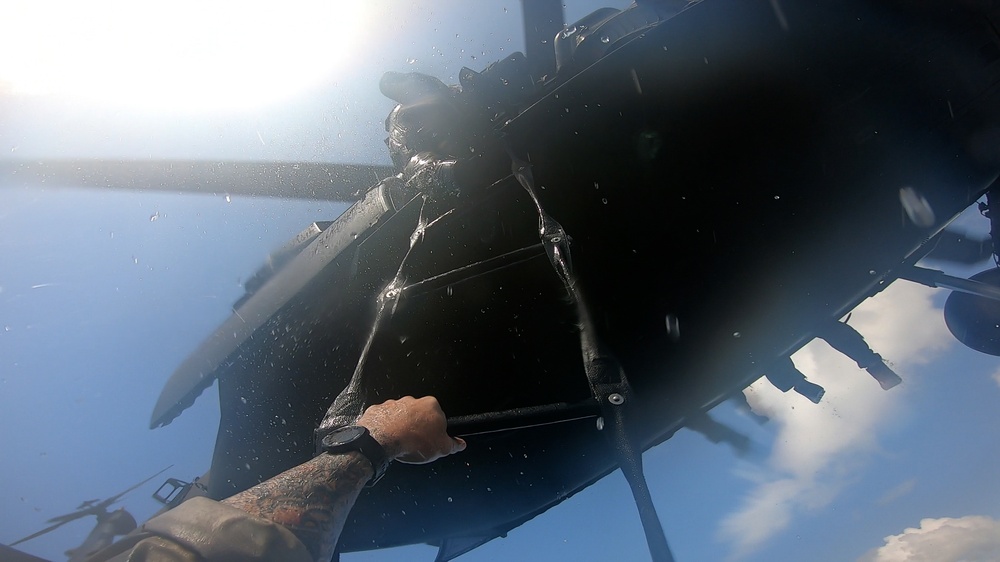 Special Forces Operators helocast into Gulf of Mexico