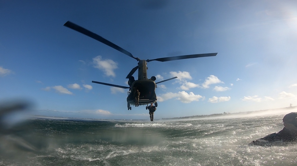 Special Forces Operators helocast into Gulf of Mexico