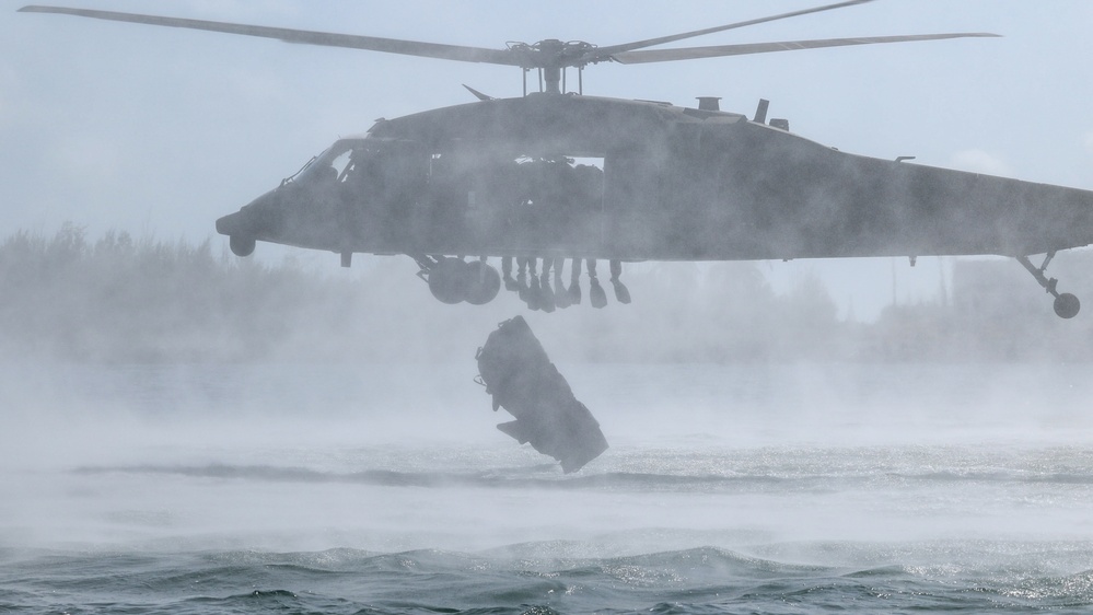 Special Forces Operators helocast into Gulf of Mexico